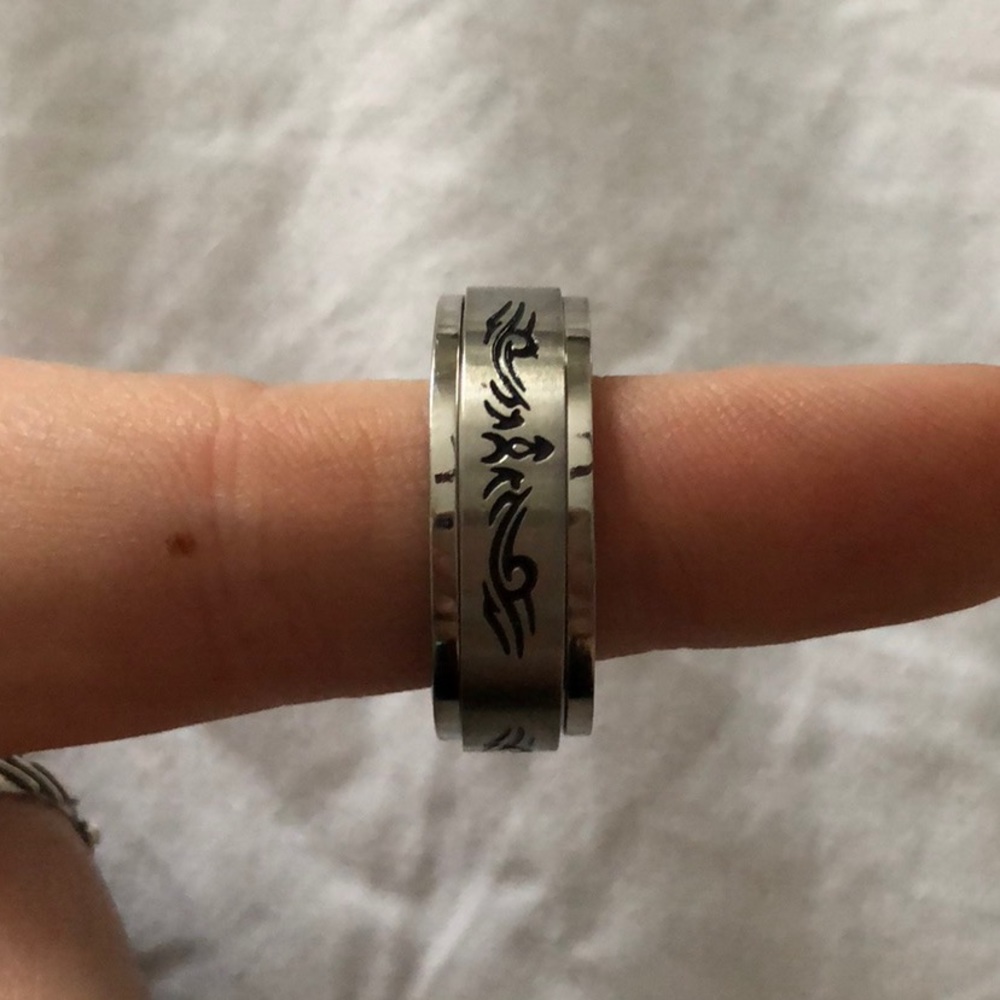 Stainless Steal Fidget Spinner Ring
